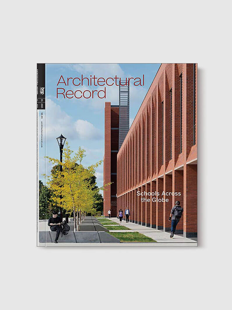 Cover of Architectural Record issue featuring an image of Billerica Memorial High School