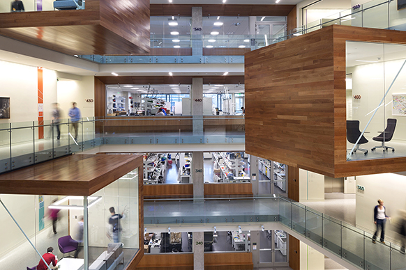 Interior atrium of the Allen Institute