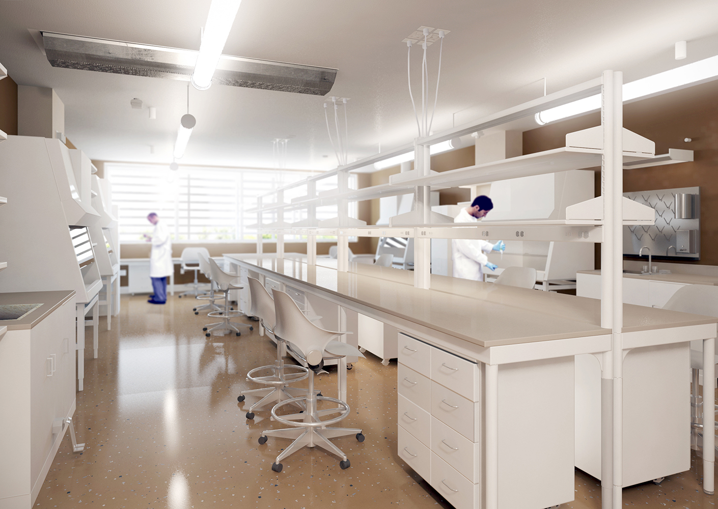Interior view of a biocontainment lab