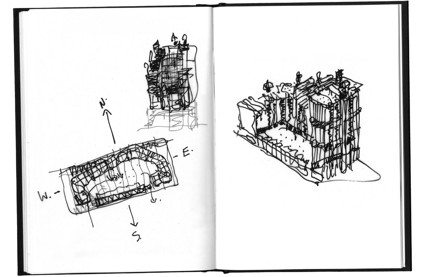 Image of Adrian's sketchbook showing project sketch.