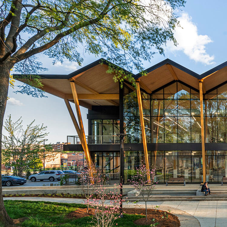 exterior of a library