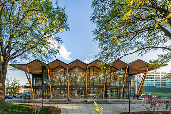 exterior of a library