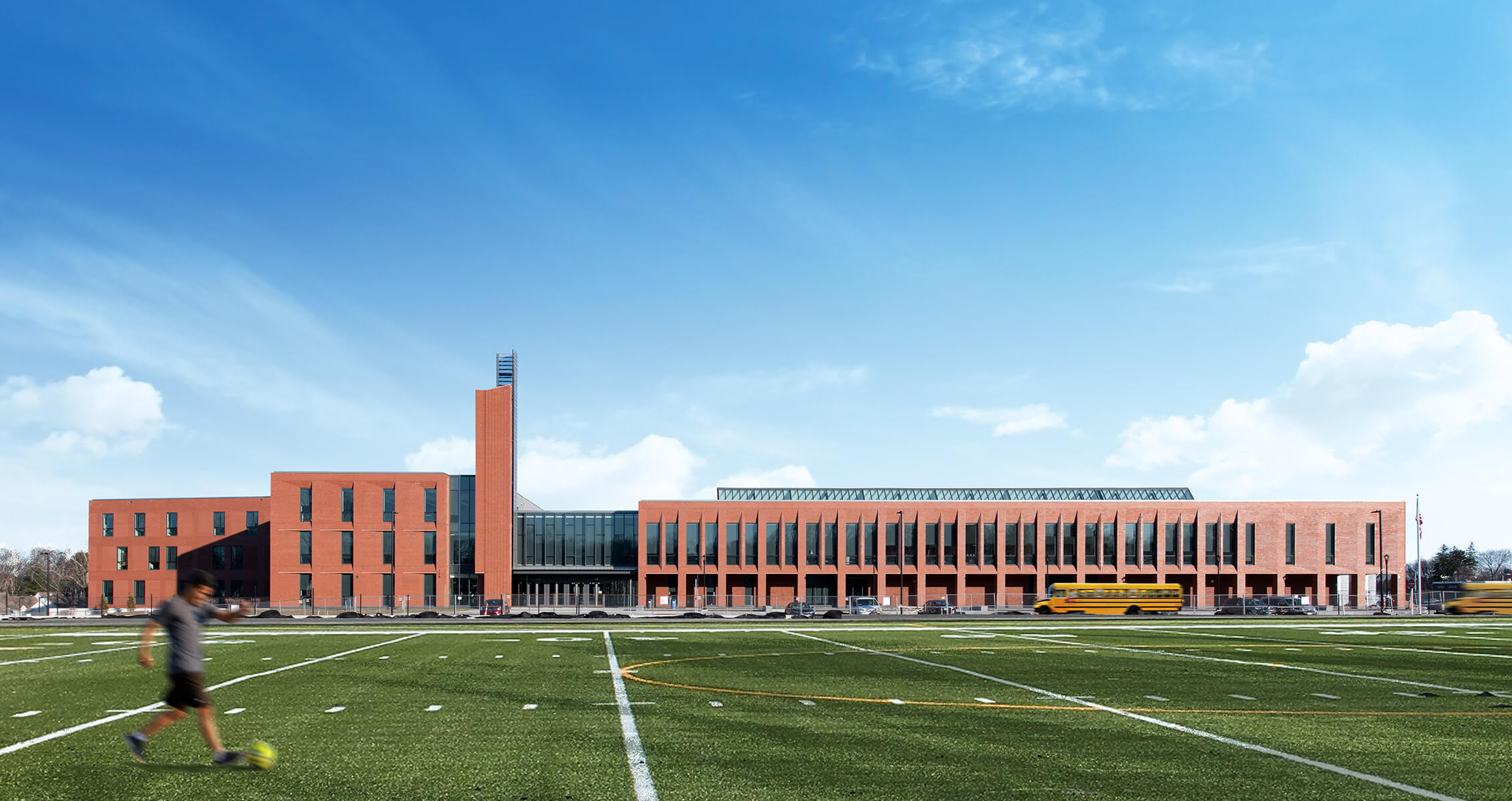 Exterior view of Billerica Memorial High School