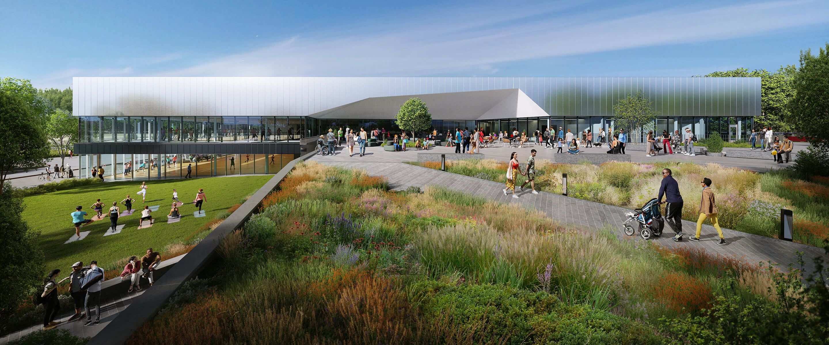 Rendering of the Carrville Community Centre Exterior