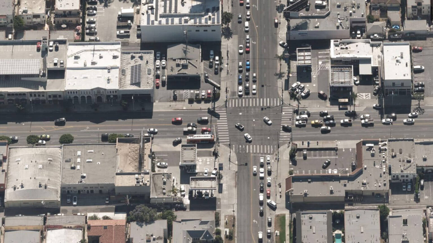 Intersection of Beverly and La Brea