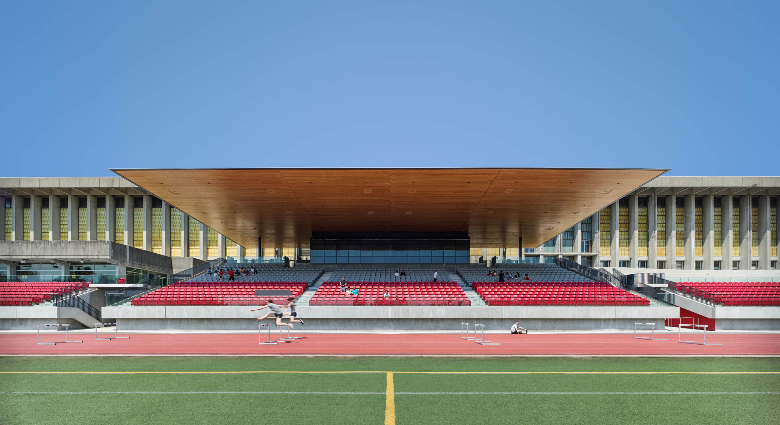 SFU Stadium from the 50-yard line of the field.