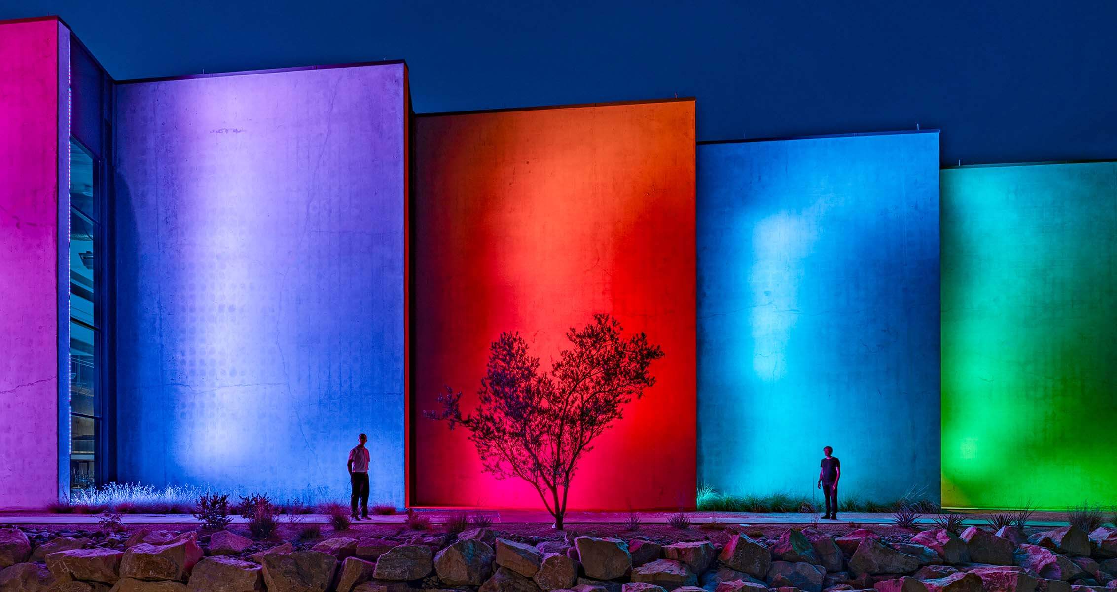 El Paso Eastside Recreation Center - Lighted Facade