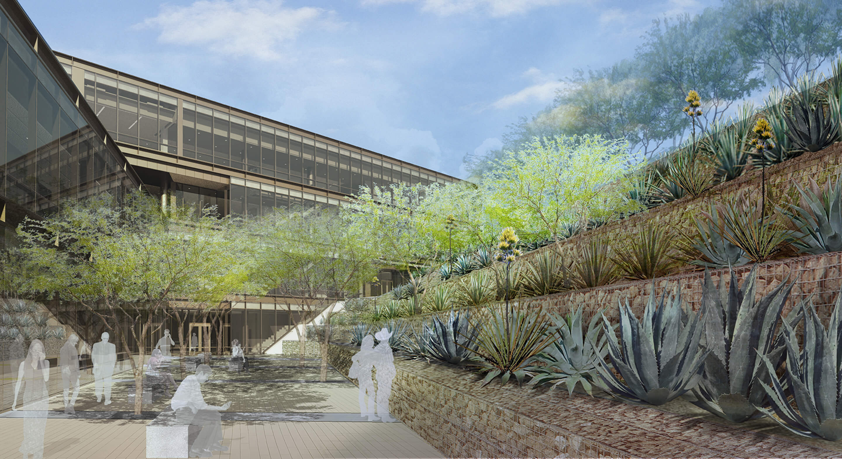 Architectural rendering of a new U.S. port of entry designed by Perkins&Will architects.