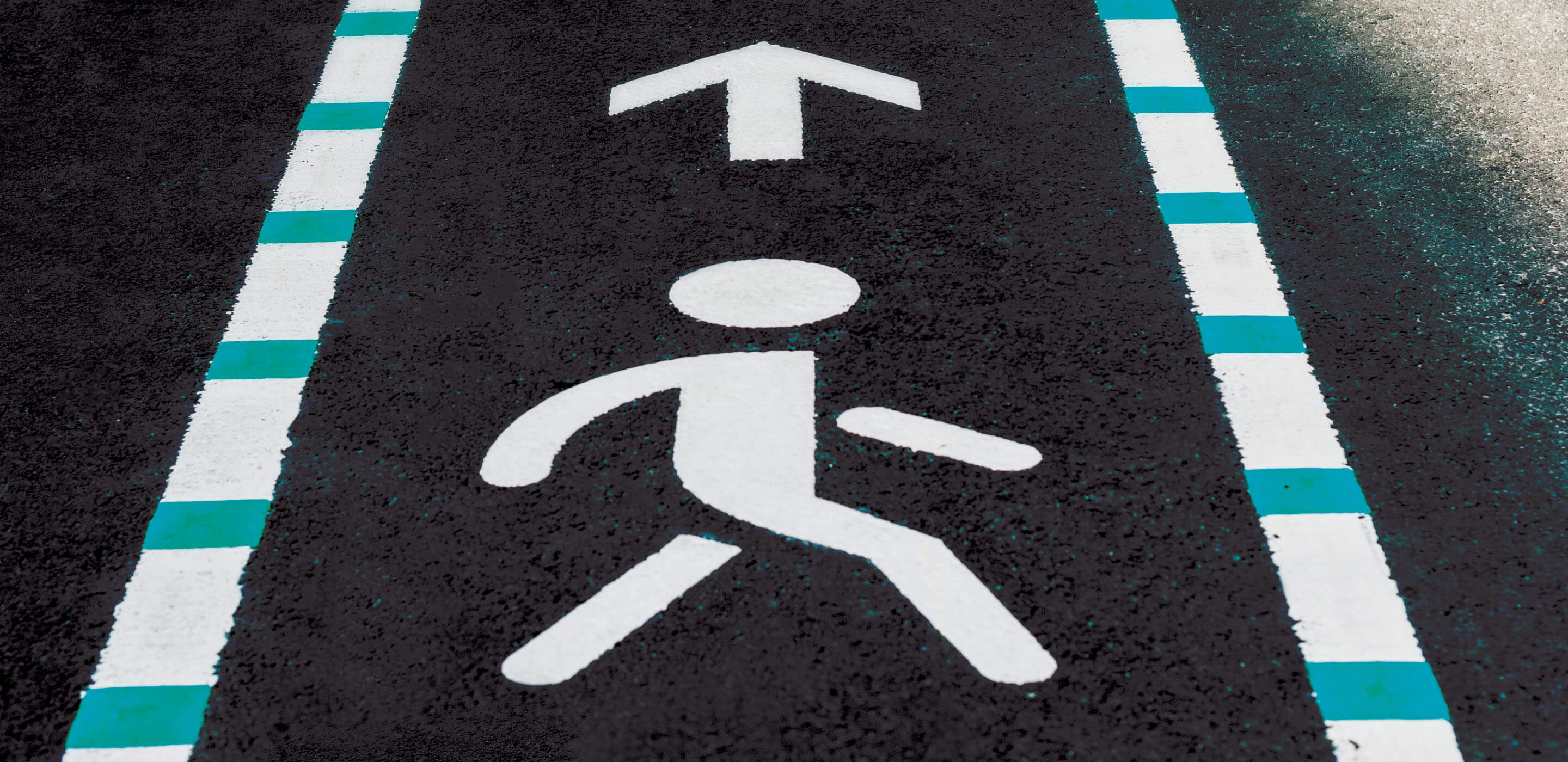 Photo of pedestrian pathway sign