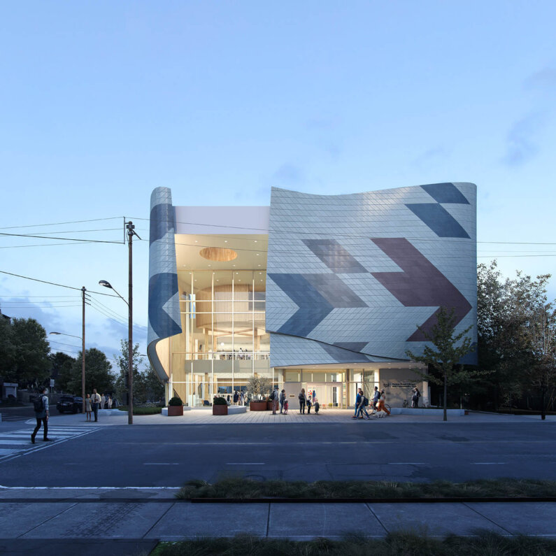 Designed in partnership with indigenous architect Eladia Smoke, Dawes Road Library elegantly pays homage to local indigenous culture with a facade reminiscent of a star blanket, a traditional gift in some indigenous communities.