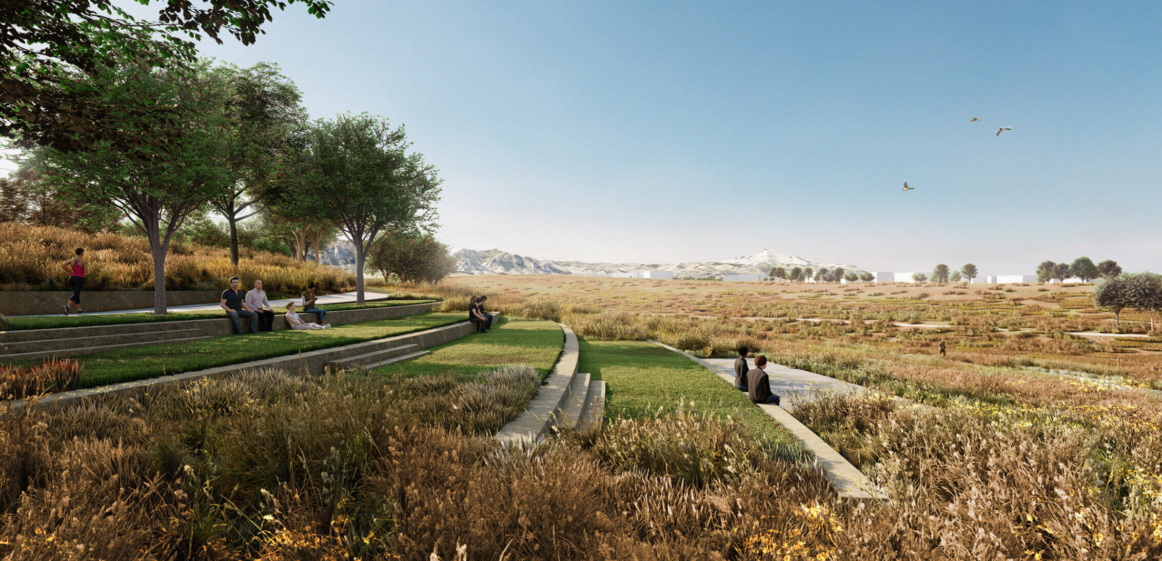 A rendering of the landscape at Redtail Ridge.