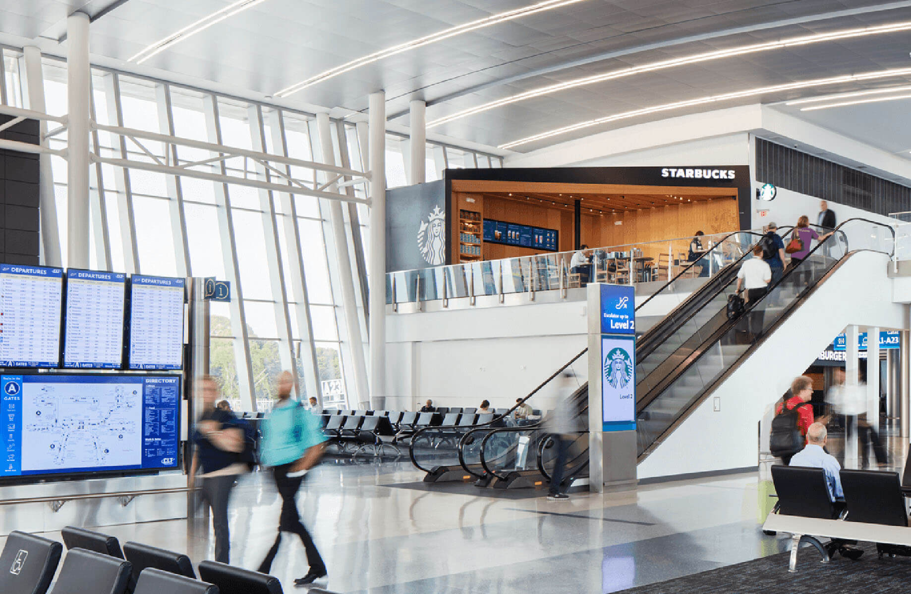 An airport concourse