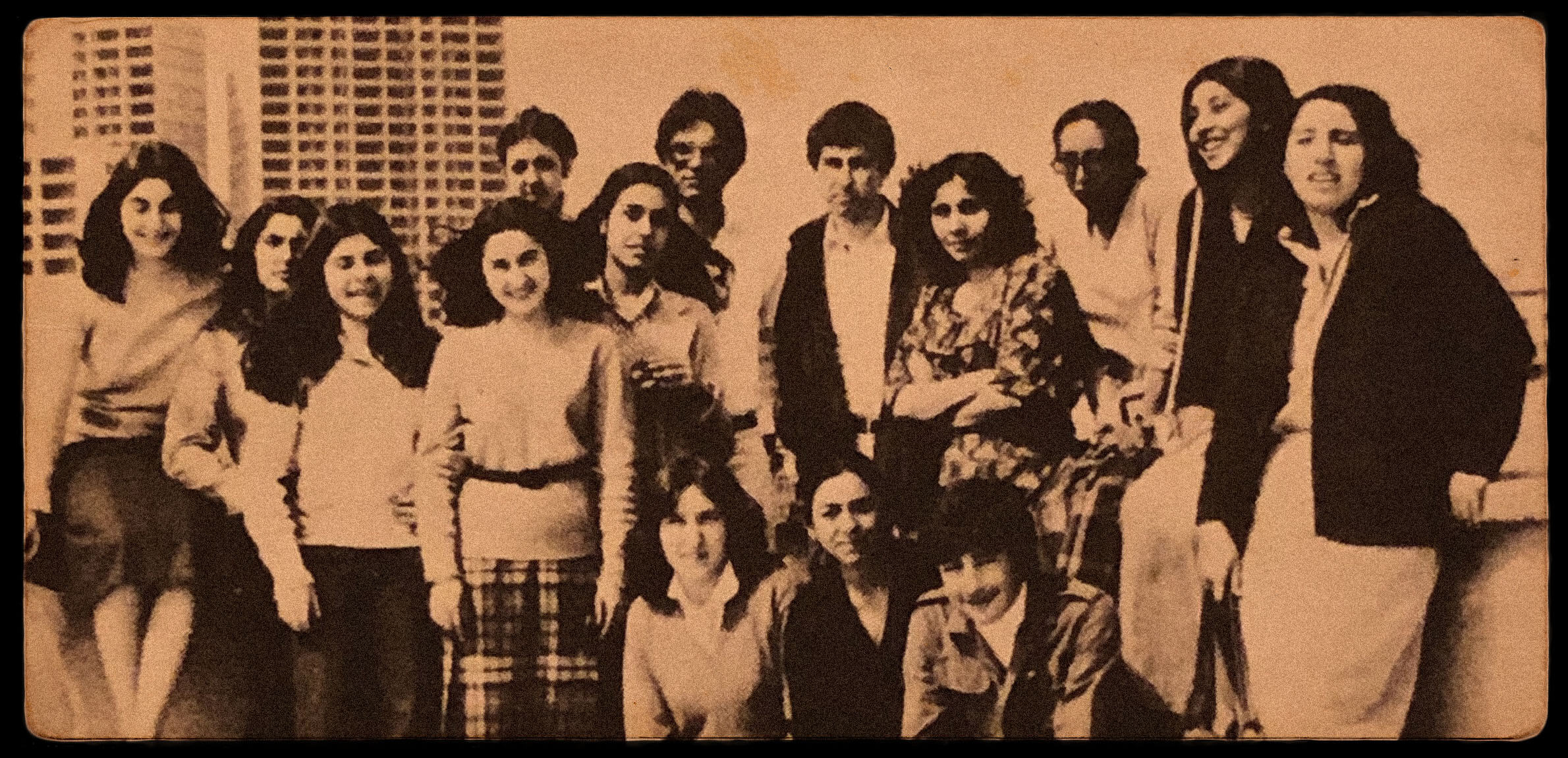 An old photograph of a group of students.