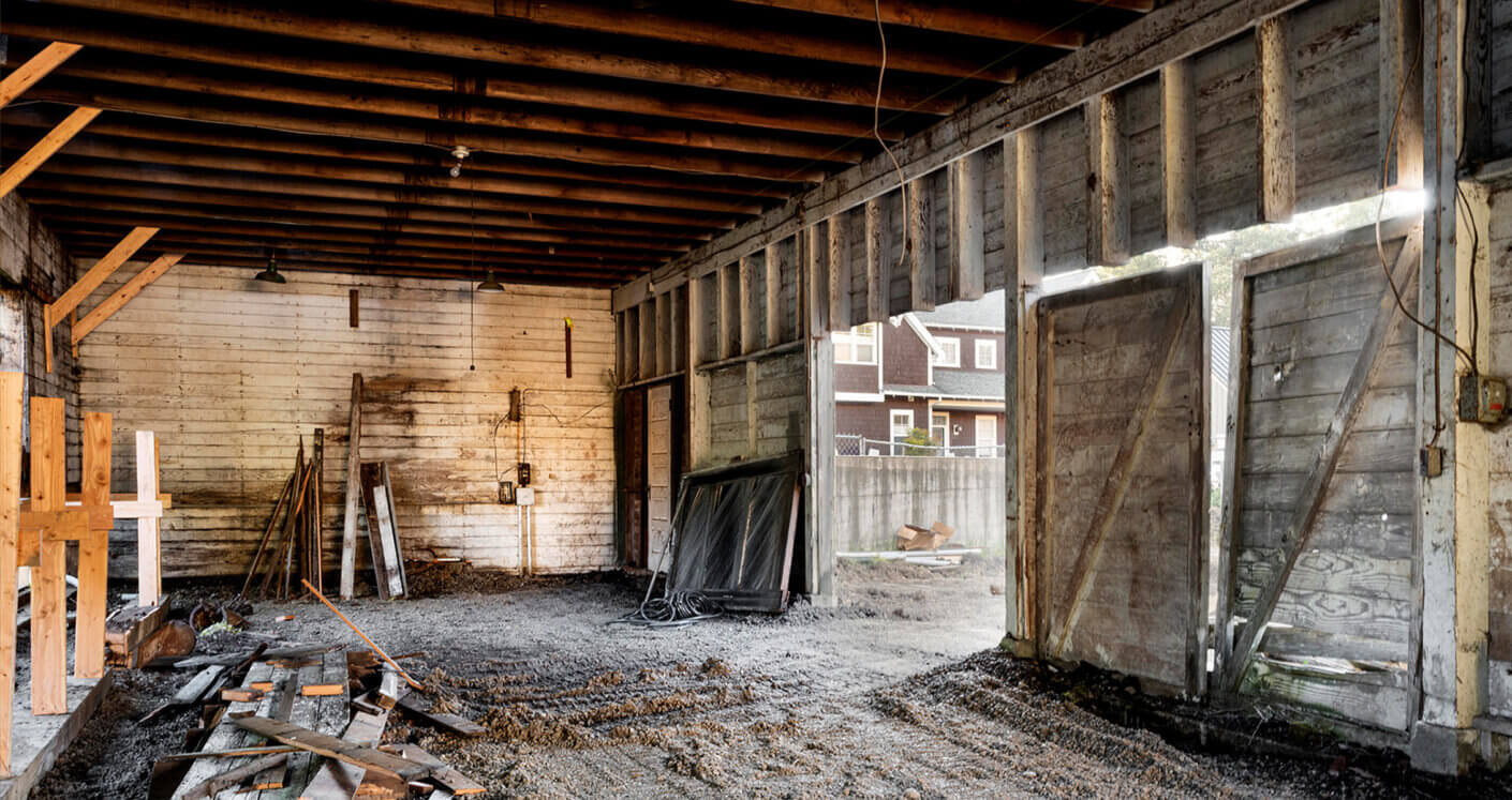 interior of the building pre-renovation