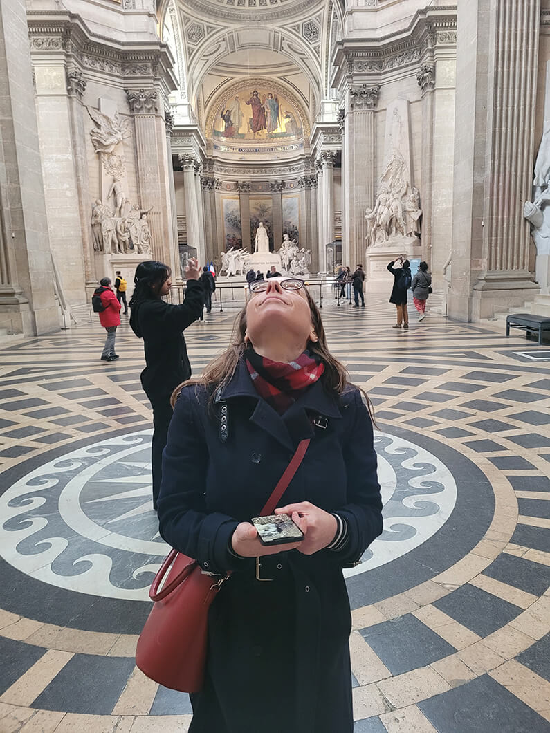 Looking up at the Panthéon in Paris
