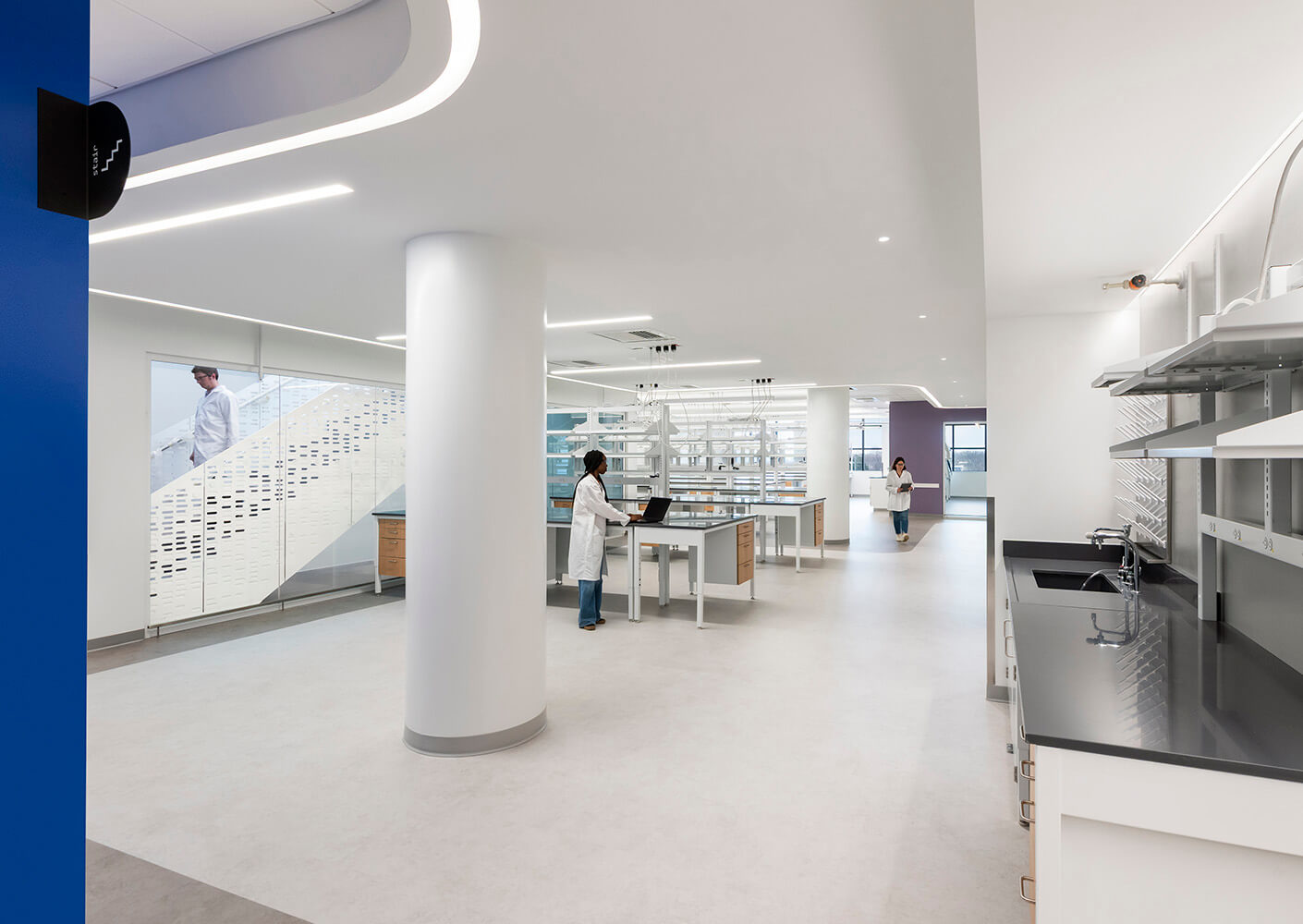 An interior lab space