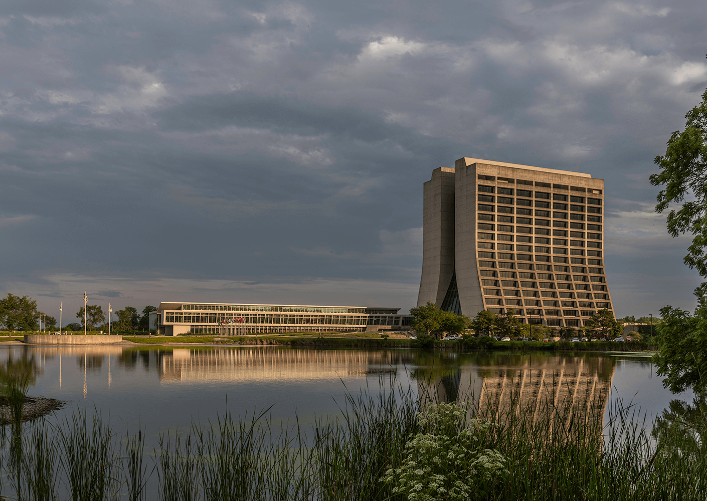 IERC and Wilson Hall from across a pond