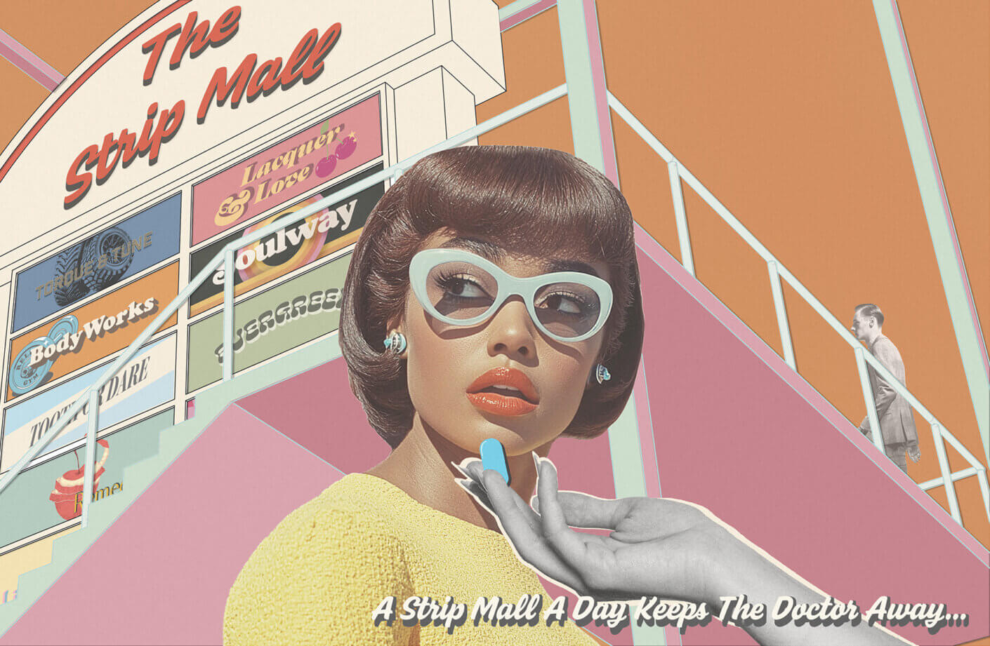 a vintage style collage that says 